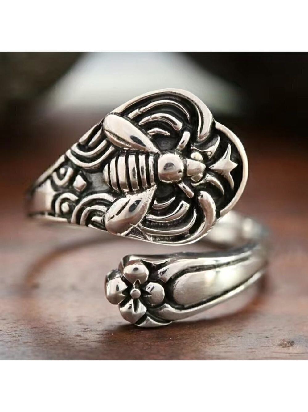 Boho Bumble Bee Spoon Ring #801